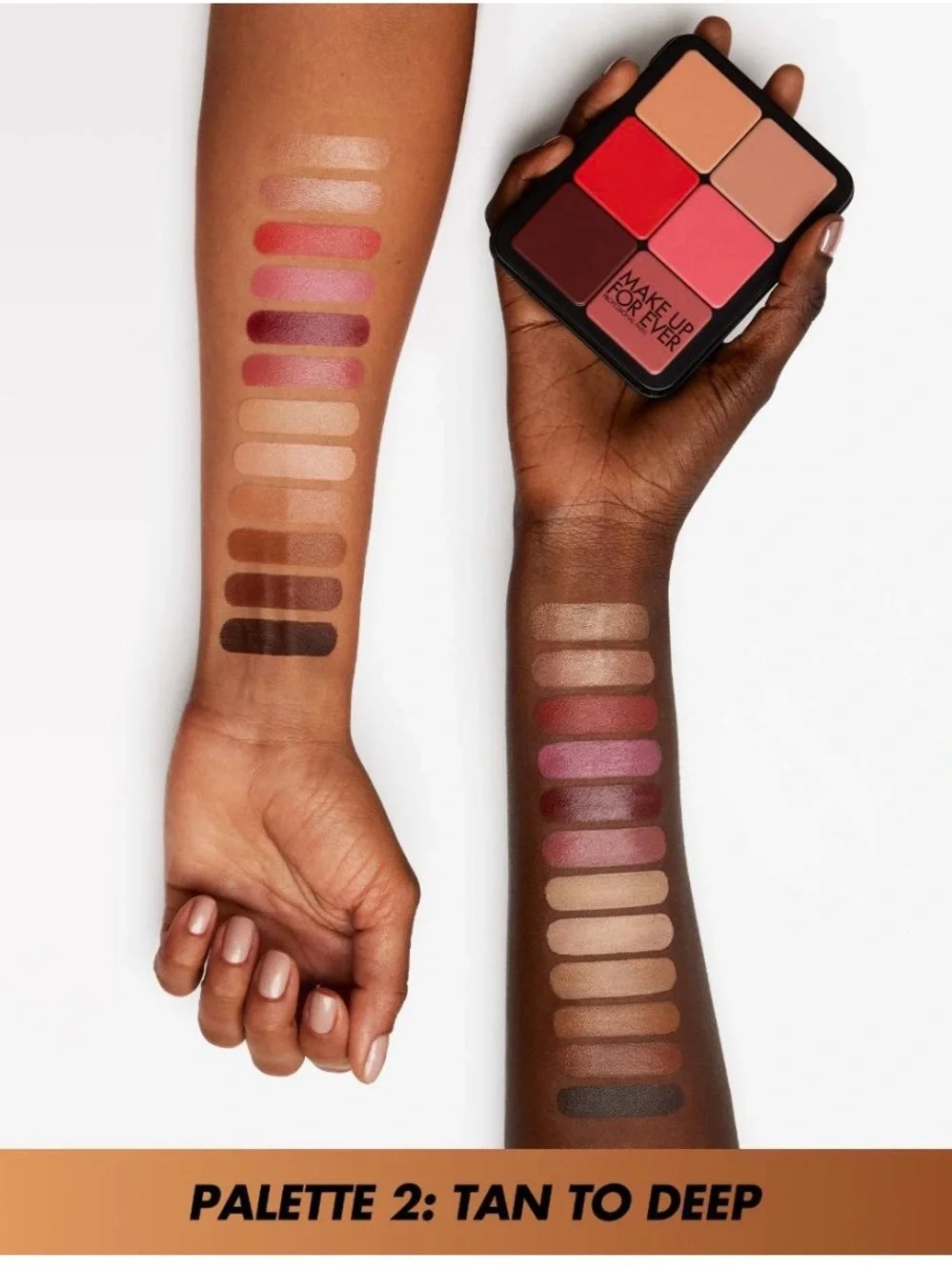 Makeup Forever Cream Concealer & Lip Palette — Red, Pink, Brown, Nude
